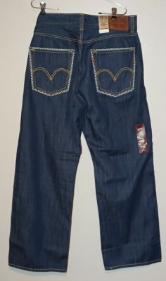 Vintage LEVIS 569 Loose Straight Jeans Dark Blue Baggy Wear