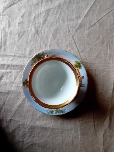 Biedermeier Ansichten Tasse Landschaft 1830 - Bild 5 von 9