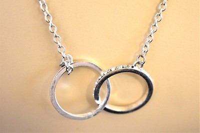 Infinity Circle Ring Pendant Necklace Delicate Minimalist Costume Jewelry 19 