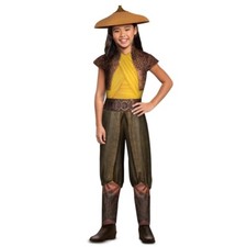 Disney Raya And The Last Dragon Girls Halloween Costume Jumpsuit  Hat Small 4-6