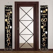 2 Pieces 60th Birthday Party Decorations Cheers to 60 Years Banner 60th Party...
