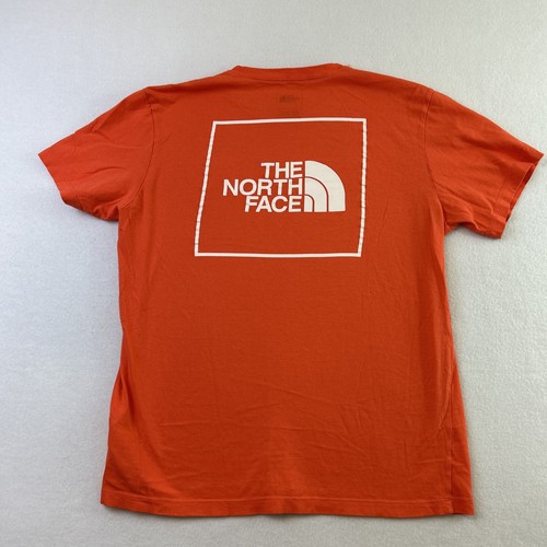 The North Face NEVER STOP EXPLORING Orange T-Shirt Mens M Outdoor Hiking - Picture 2 of 13