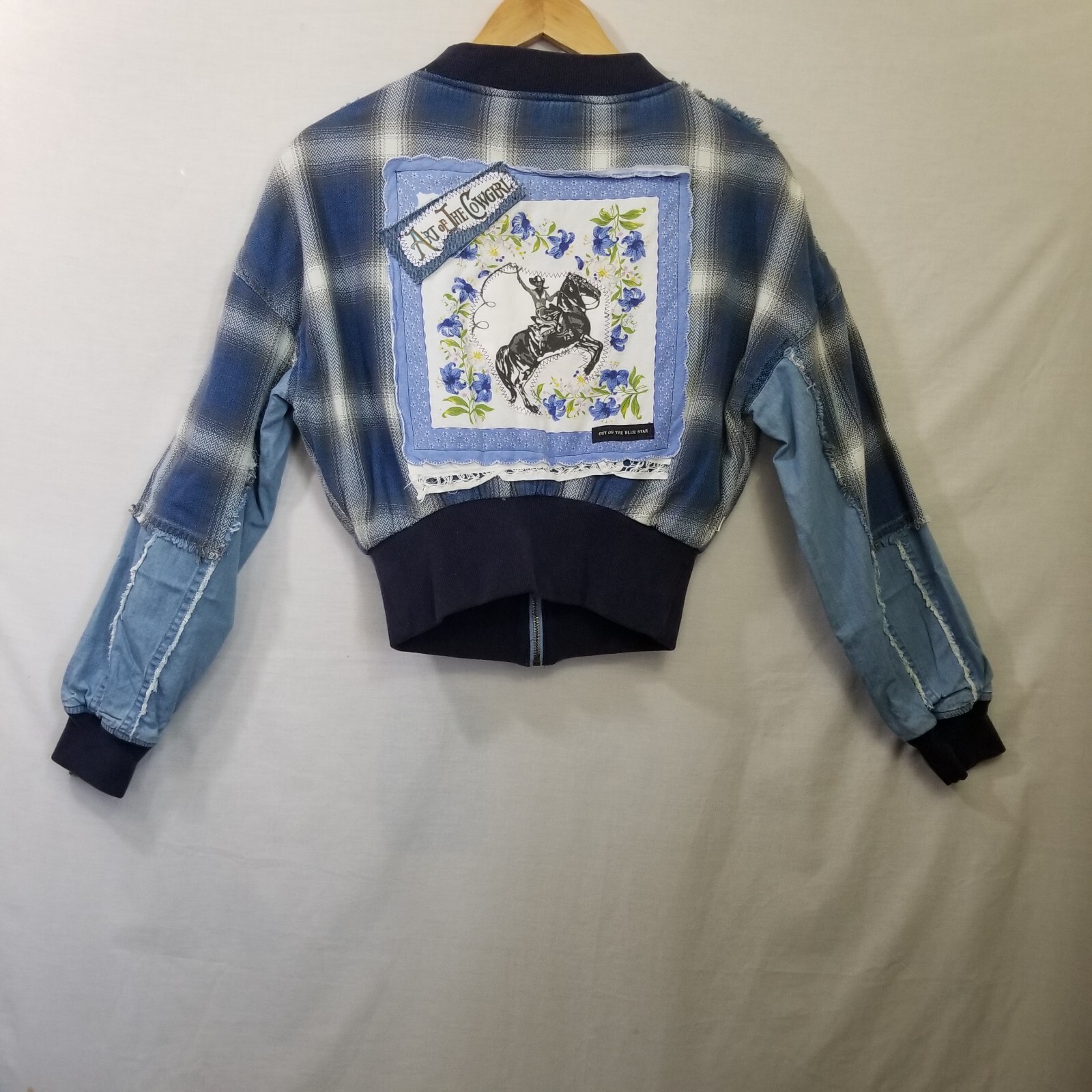 Kimes Ranch Denim Patchwork Crop Jacket Western W… - image 10