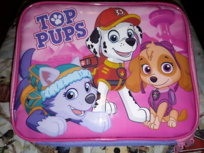 NICKELODEON PAW PATROL TOP PUPS EVEREST SKYE MARSHALL PEVA LINED LUNCH BAG NWT