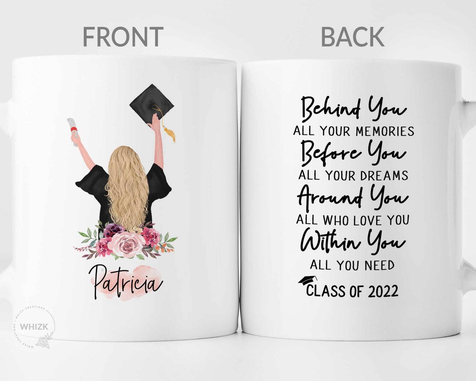 Taza de graduación secundaria personalizada Reino Unido regalo para su clase de 2022