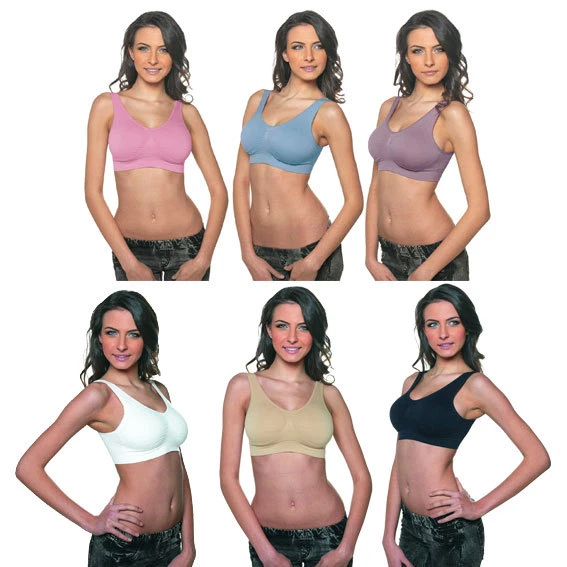 6 X ORIGINAL BRAVO Ultimate Comfort Bra SZ 8-30 Pack WHITE X2 BLACK X2 NUDE X2 - Image 3 of 3