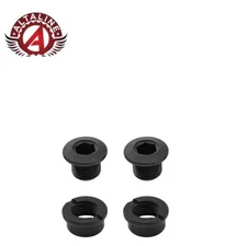 2 (TWO) ALTALINE BICYCLE CHAINWHEEL BLACK SINGLE BOLTS.