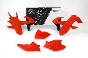 Détails Sur Orange Fluo Kit Plastique Pour Ktm Exc F250350450 2017 2018