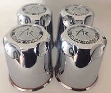 4 American Racing 3.27 Dia Push Thru Plastic Chrome Center Caps 1327000s