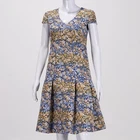 Brooks Brothers Blue Floral Upholstery Wt French Woven Short Sleeve Dress NWT 2