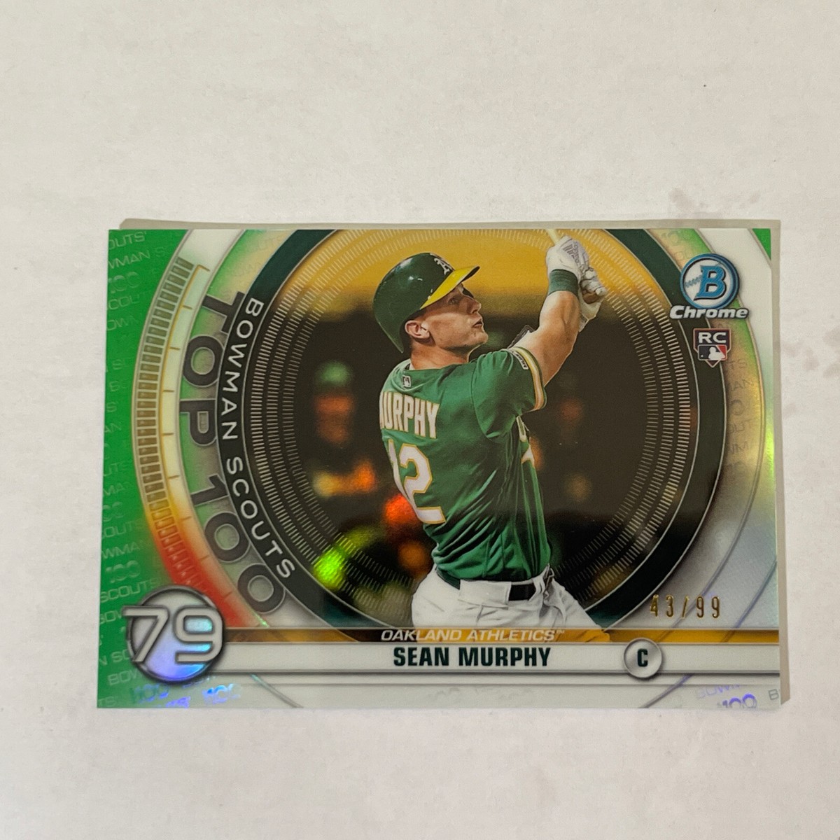 2020 BOWMAN SCOUTS TOP 100 #BTP-79 SEAN MURPHY GREEN