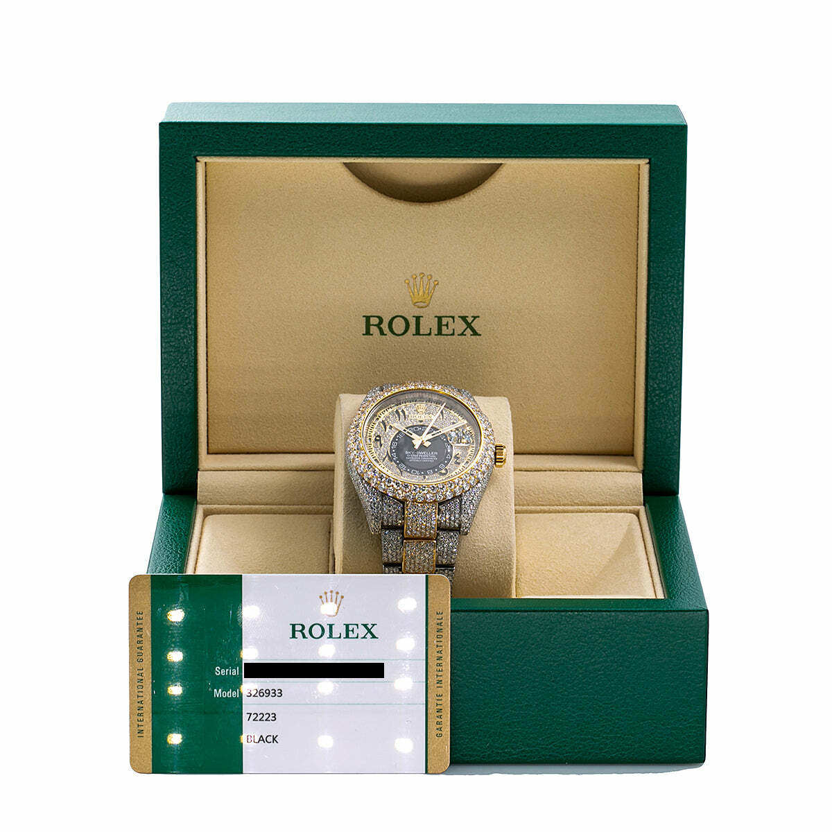 Rolex Sky-Dweller 42MM Two Tone Gold Iced Out Watch 326933 image 5