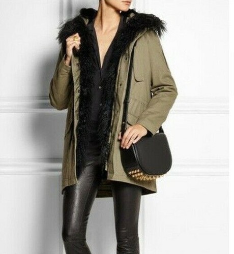 Maje Womens Hooded Parka Gondry Jacket 
