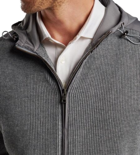 Peter Millar Herren Merino Wollmischung Holdridge Hybrid FullZip Kapuzenpullover Gr. L - Bild 4 von 6