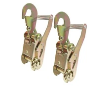 2" Tie Down Ratchet with Snap Hook for Wheel Lift Chevron Tow Flatbed (2 Pack)