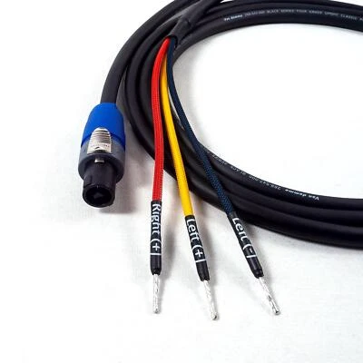 REL 3 Wire Sub Speaker Cable. Neutrik Speakon. Subwoofer Lead