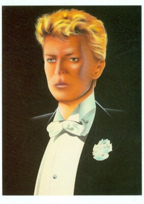 CELEBRITY-DAVID BOWIE-BY MAL WATSON-MODERN POSTCARD-4''x6''(M92*)