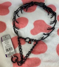 Quick Release Herm Sprenger Black Steel Prong Collar w/ Swivel 3.2mm NWT