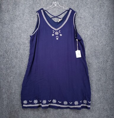 embroidered tank midi dress Penny Tank Midi Dress in Embroidered Chambray 14 main image 0