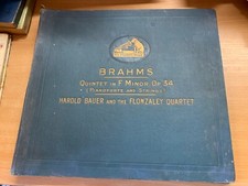 ANTIQUE/VINTAGE HMV BRAHMS QUINTET IN F MINOR OP.34 - 5 x 78rpm RECORDS (EV5)