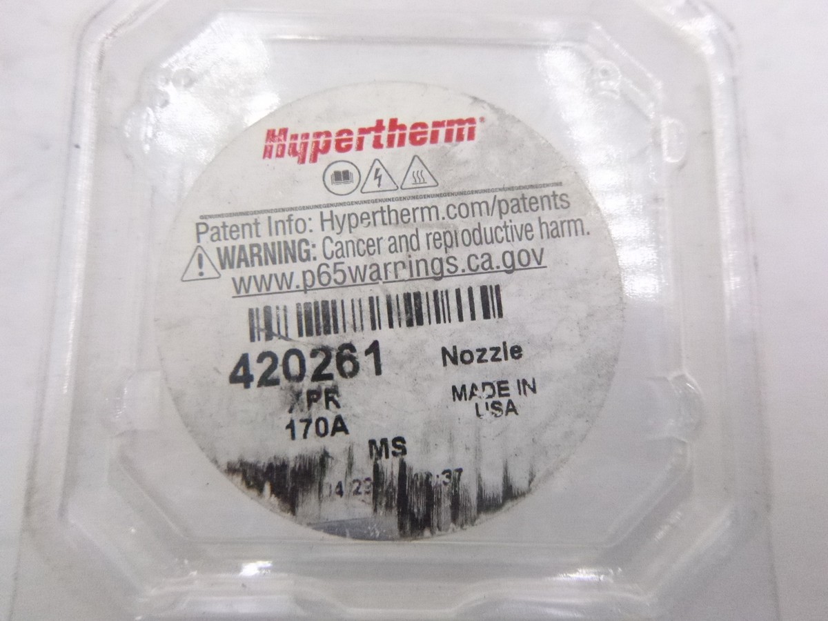 Genuine Hypertherm Nozzle XPR 170 AMPS Mild Steel 420261 | eBay