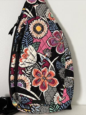Vera Bradley Essential Sling Backpack / Purse Kauai Floral 