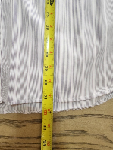 Paul Stuart Dress Shirt Mens 16-35 Multicolor Long Sleeve Button Up Striped - Picture 12 of 24