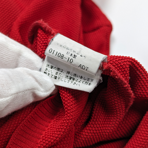 Burberry Golf Vintage Made in Japan Polo Shirt Red 2 / Medium Monogram Woman`s - Picture 8 of 16