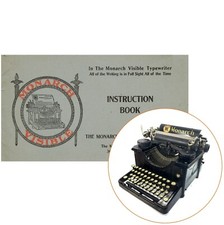 Monarch Visible No.2 Typewriter Instruction Manual User Repro Antique Guide Vtg thumbnail