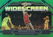2023 Panini Prizm WNBA NATASHA CLOUD #5 GREEN PRIZM WIDESCREEN INSERT MYSTICS