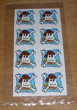 Pkg of 8 Temporary Tattoos Halloween Pirate Skull Crossbones Free Ship Over 15