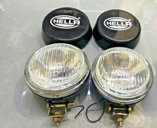 Pair Hella Round Fog Lamp White Glass Cover With H3 12v 55 Bulb - Universal V
