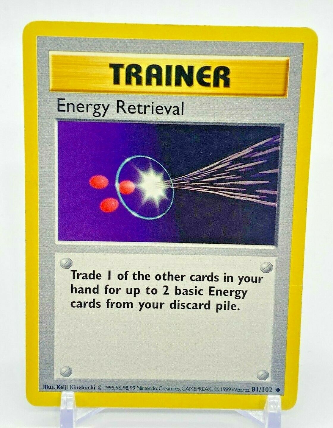 1999 SHADOWLESS ENERGY RETRIEVAL 81/102 Pokemon Base Set Card LP WOTC (#1)
