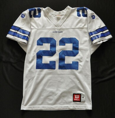 Emmitt Smith Dallas Cowboys Wilson Jersey Authentic White Sewn NFL