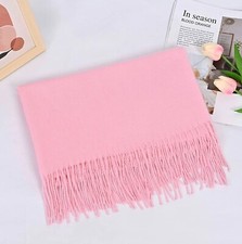 Écharpe Rose Cashmère Pashmina Châle Etole Cachemire Hiver Grande Longues Échar
