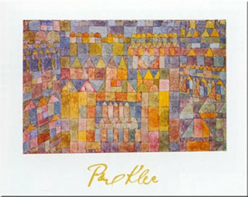 Temple Quarter of Pert (Tempelviertel Von Pert) by Paul Klee 20x16