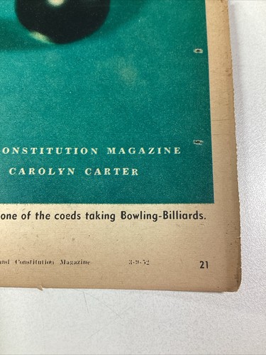 Athens GA Print Article 1952 ATL AJC Pretty Girls Play Pool Kicklighter Teal UGA - Picture 8 of 12