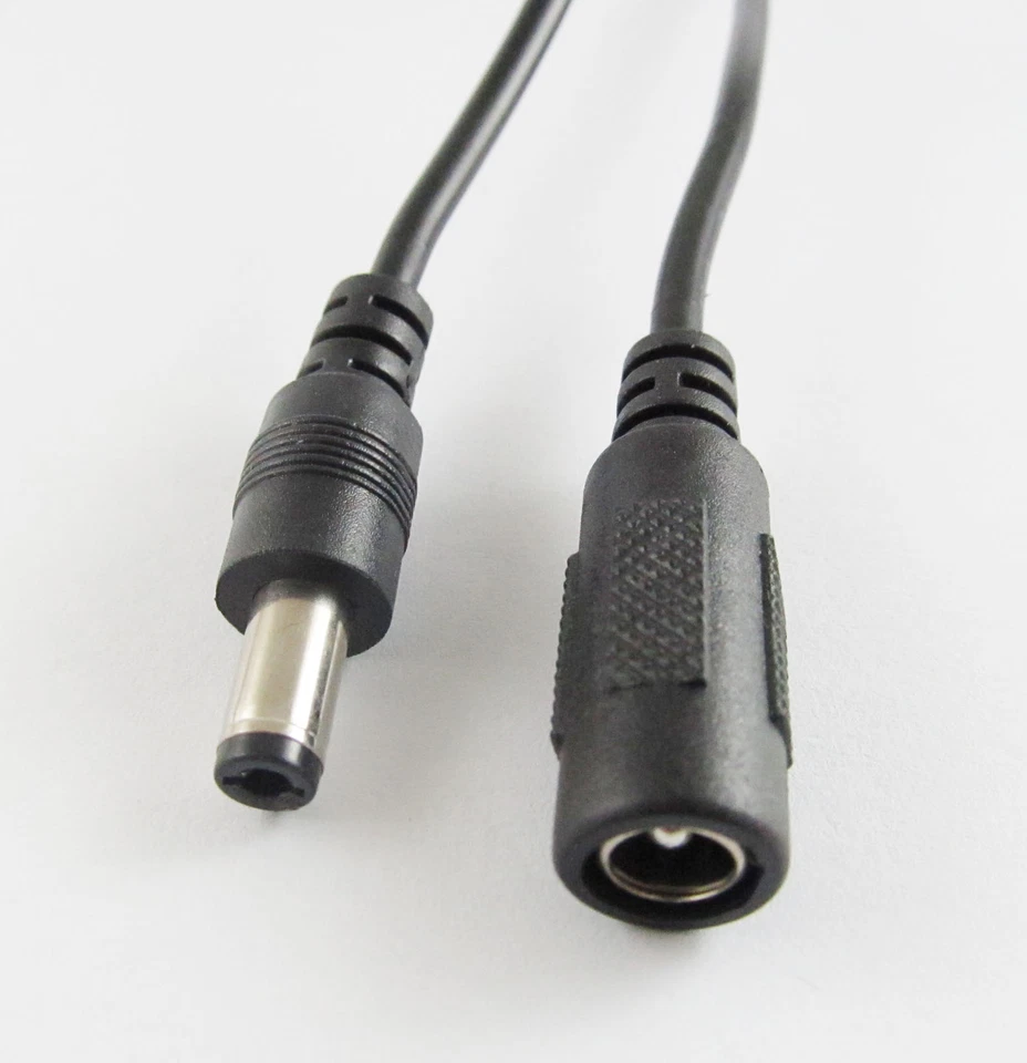 CCTV DC Power 5.5mmx 2.1mm Female To Male Plug Cable Adapter Extension Cord 4FT - Image 3 of 3