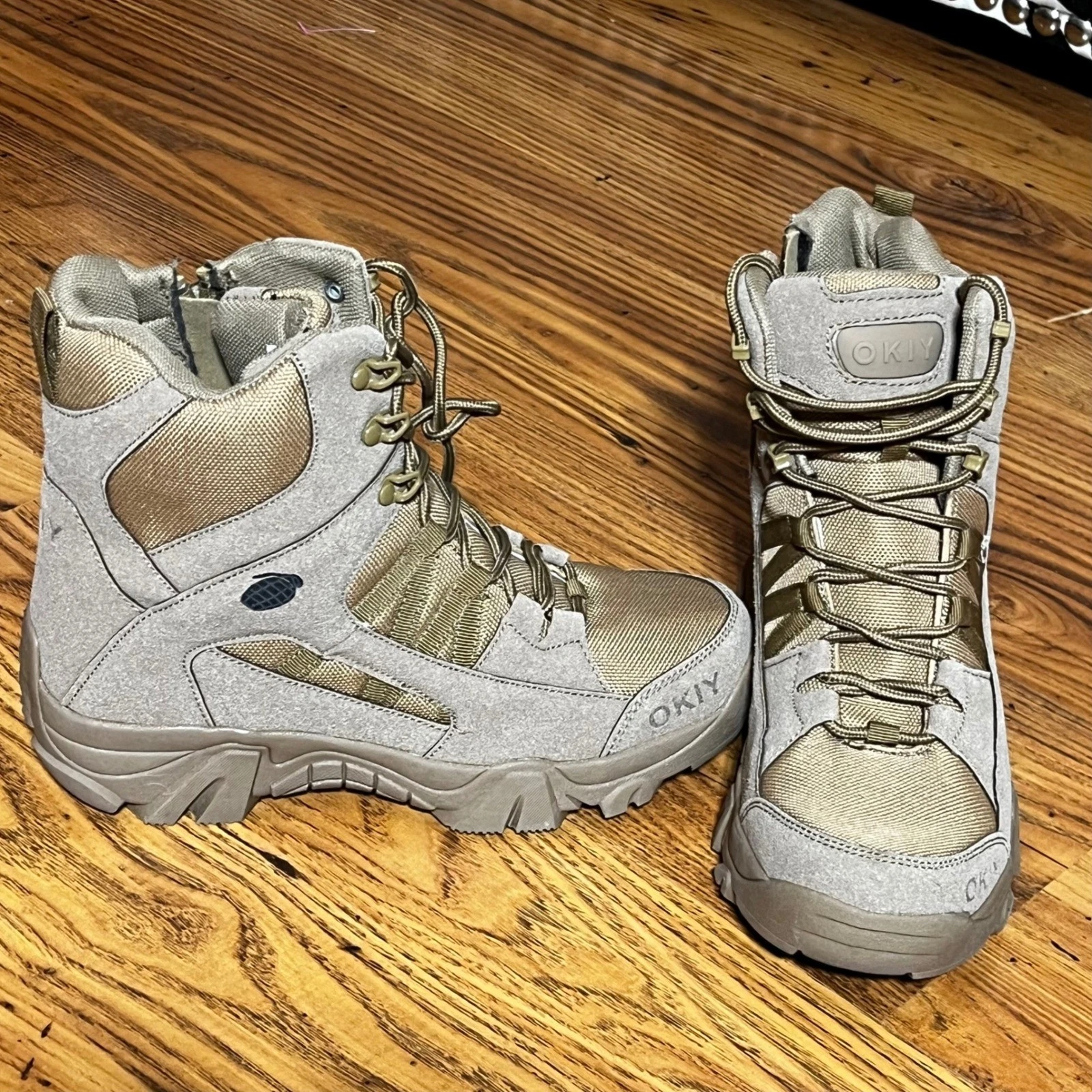 OKIY Tactical Boots Men's Size 39 Lightweight Combat Desert Tan Zip
Opens in a new window or tab