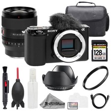 Sony ZV-E10 Black Body  Sony FE 35mm f/1.4 GM Lens 128GB Bag- Basic Kit