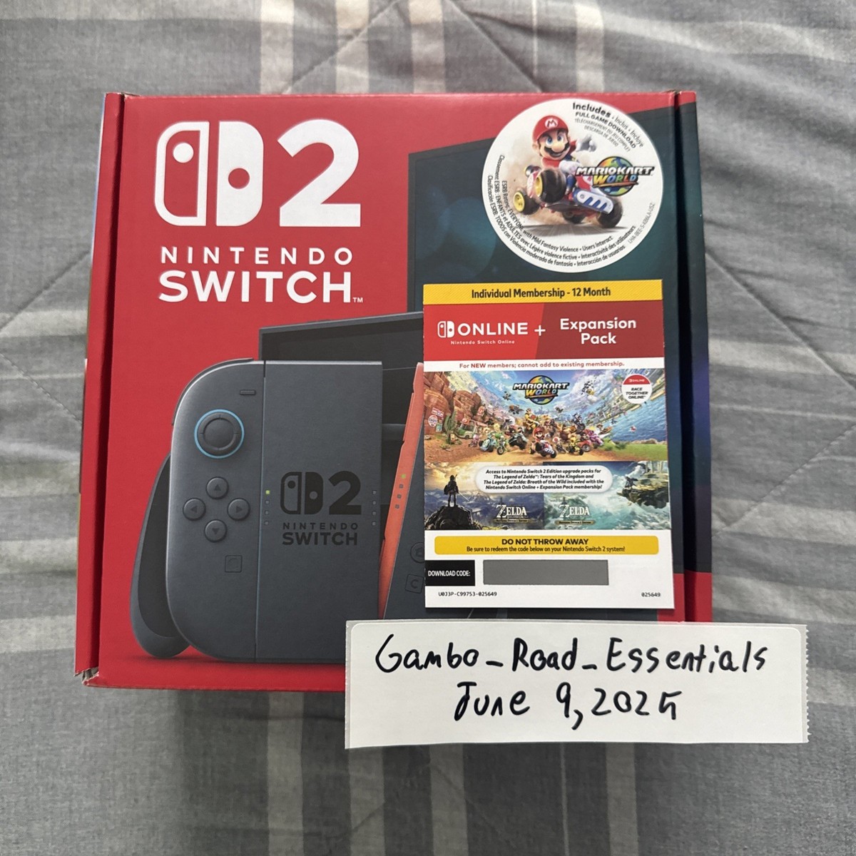 Nintendo Switch 2 Console + Mario Kart World + 12 mo NSO COSTCO