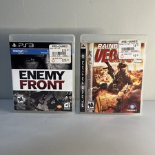 PS3 Shooter Bundle - Enemy Front & Rainbow 6  Vegas 2 - Tested Complete