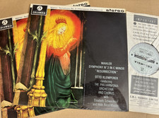 SAX 2473/74 Mahler Symphony No. 2 Klemperer Philharmonia B/S 2 LP set
