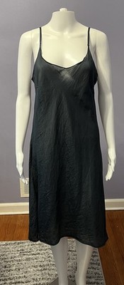 Cp Shades Cotton Silk Faye Slip Dress Gray Womens M