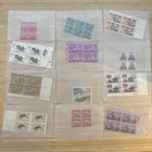 US Stamp Plate Block Lot 12 Blocks MNH MH Mint Collection Glassines Vintage