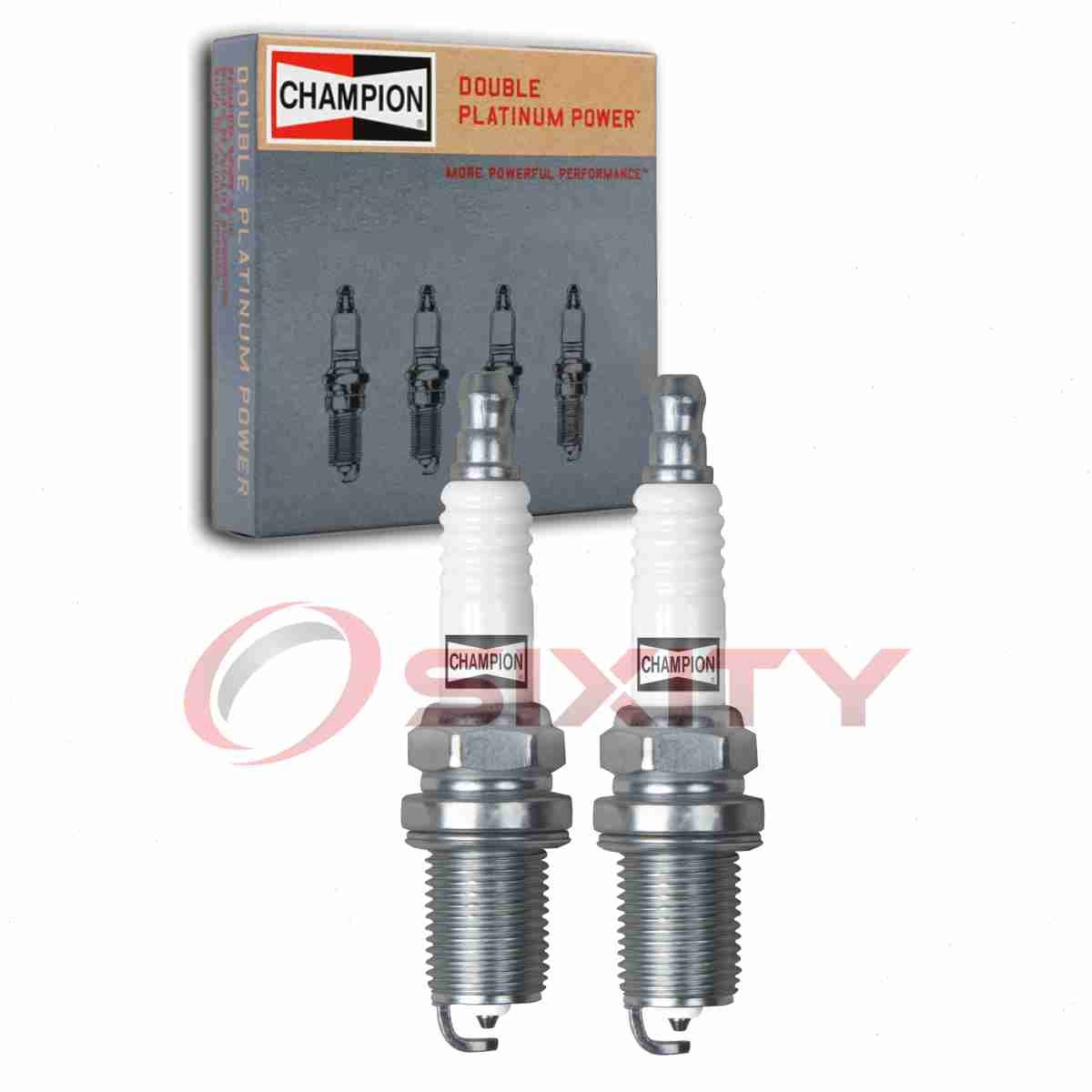 2 pc Champion Double Platinum 7071 Spark Plugs for RC12PYP Q16PRZU15 ha