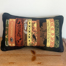 Halloween Horror Novels Decorative Needlepoint Pillow Cupcakes Cashmere NWT