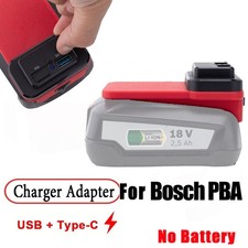 USB Power Source Adapter For Bosch PBA 18V Li-Ion Battery PD/QC3.0 Fast Charger