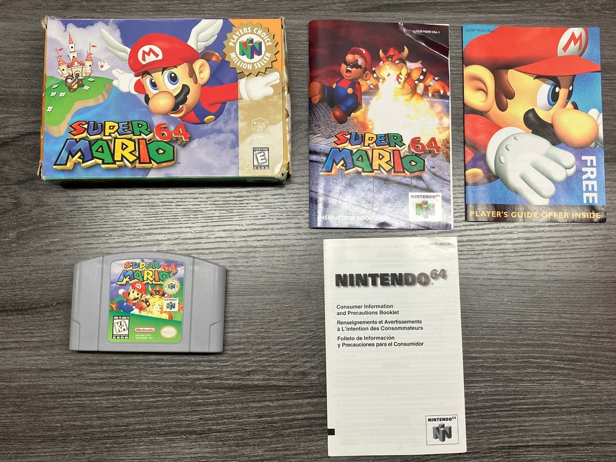 Super Mario 64 (Nintendo 64 N64, 1996) CIB Complete! Cleaned