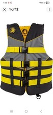Lightweight Adult PFD Life Vest with Durable Shell  Adjustable Belts 4XL-6XL